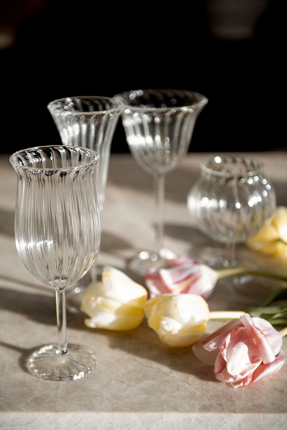 Fluted Tulip Glass