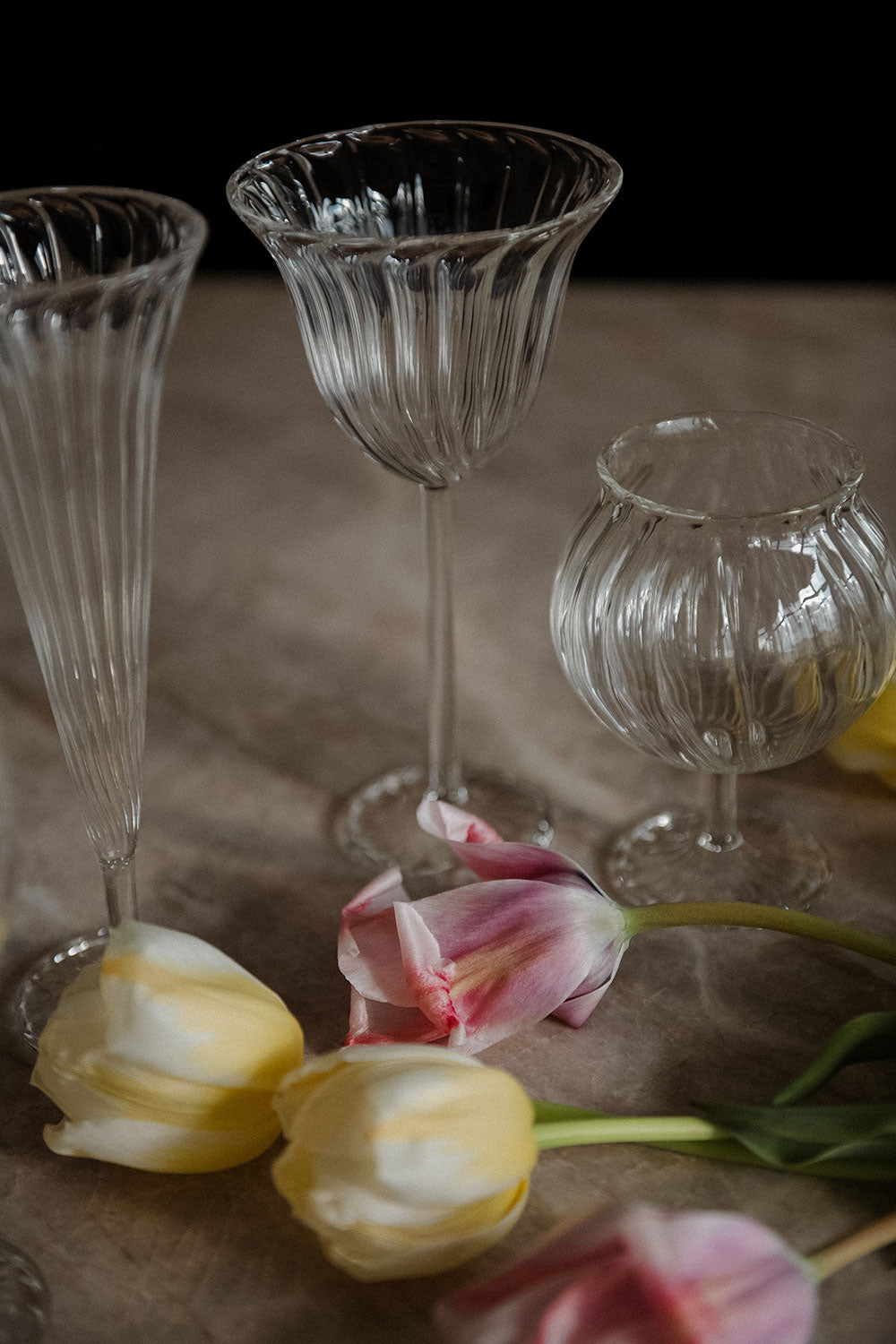 Fluted Flute Glass