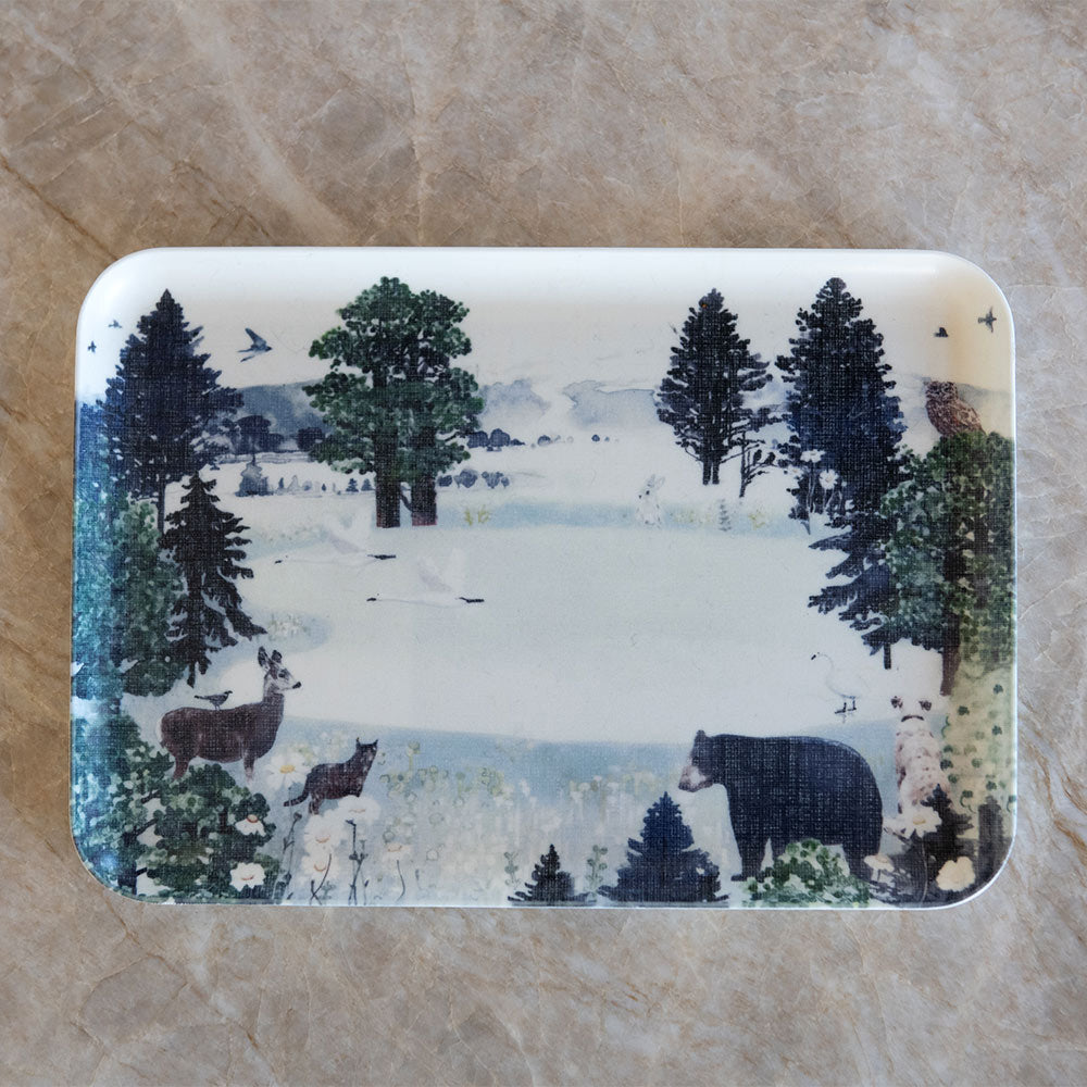 Linen Coated Forest Tray