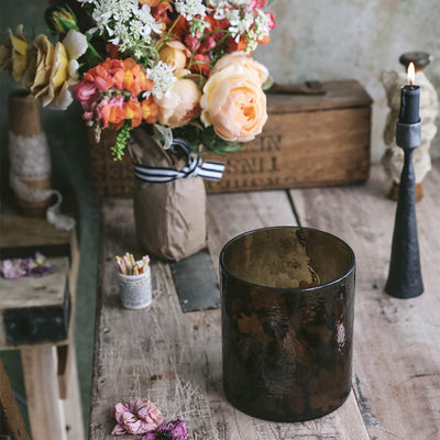 Handblown Glass Canister - Dark