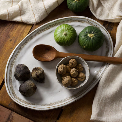 Handcrafted Grand Stoneware Serving Platter
