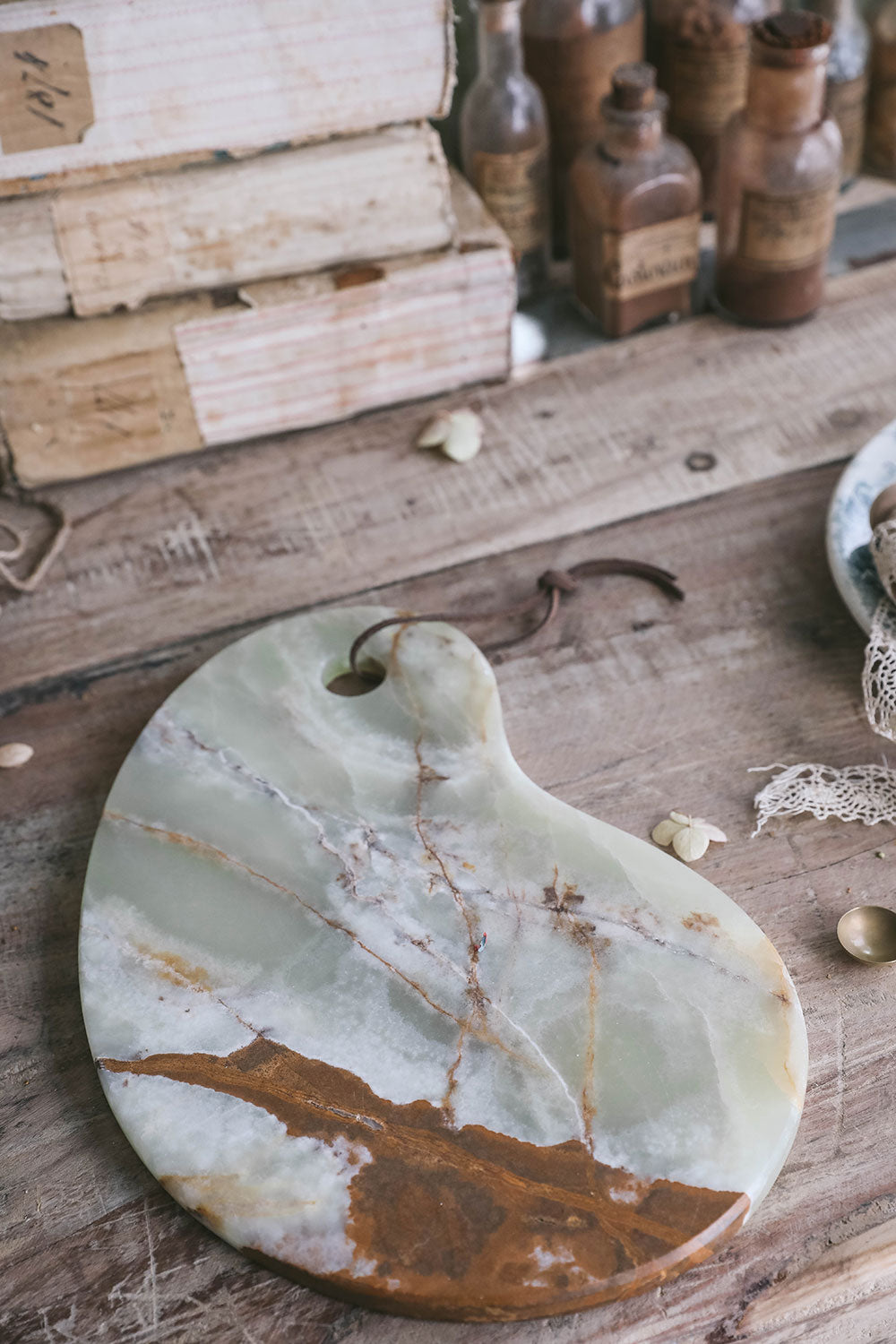 Green Onyx Hanging Serving Board