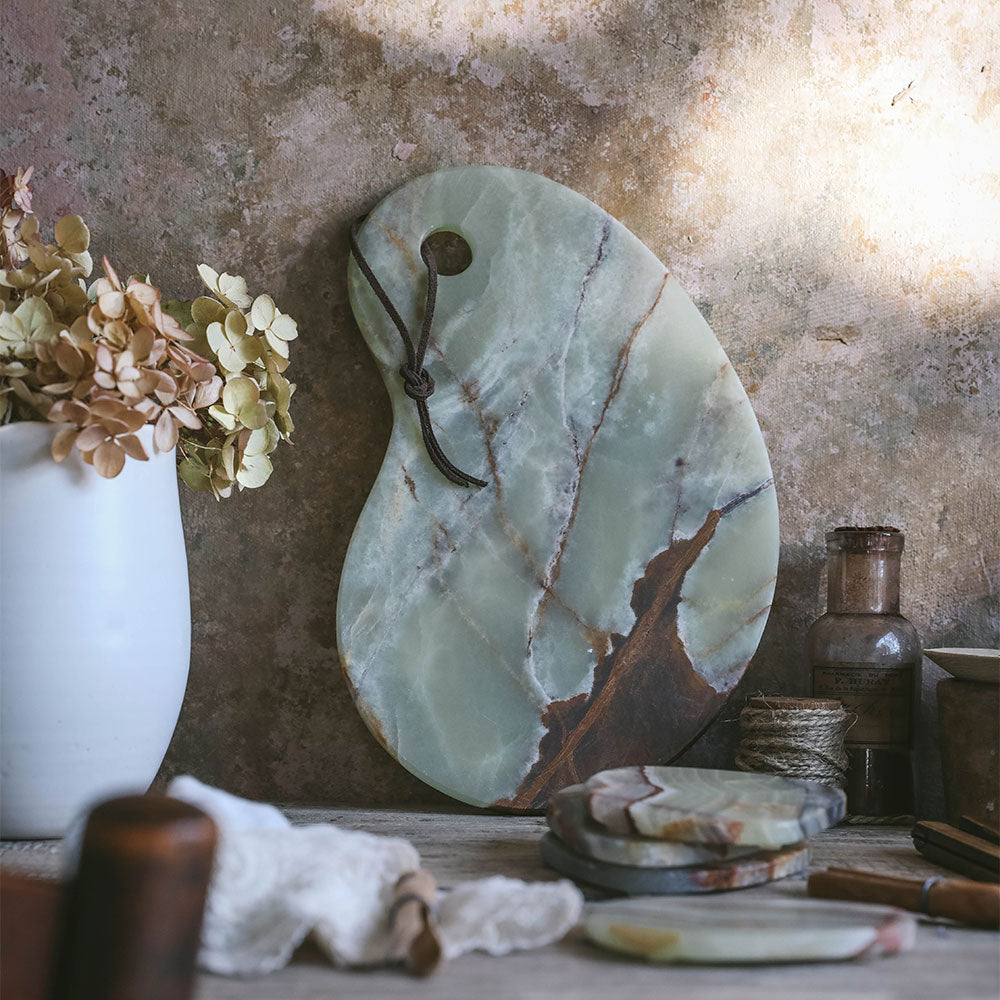 Green Onyx Hanging Serving Board