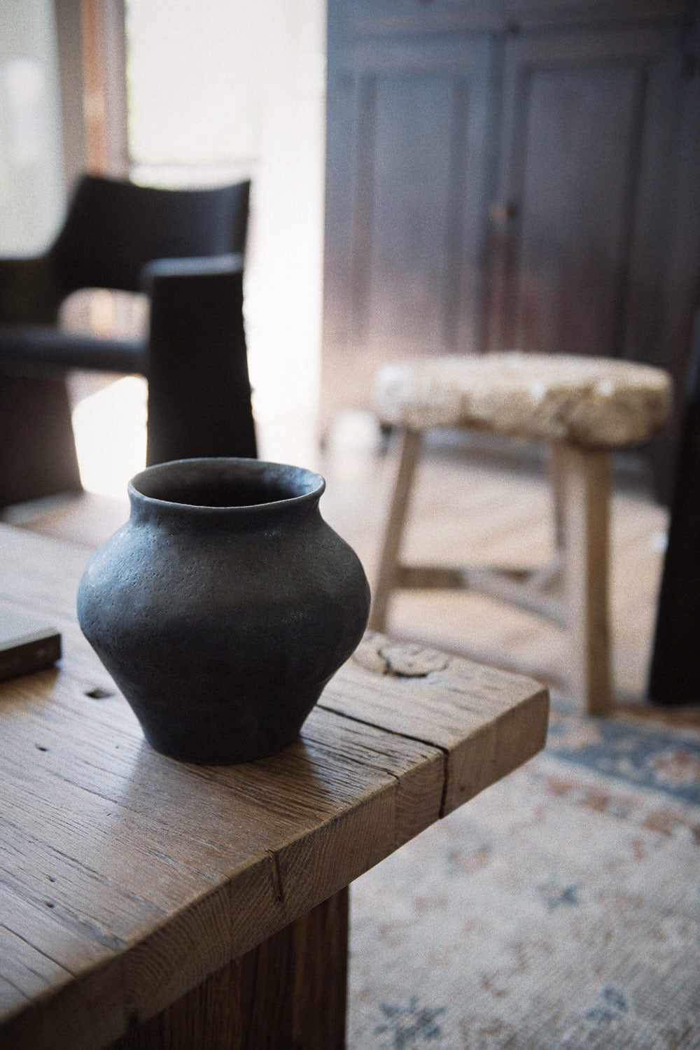 Hand-Built Ceramic Vessel - Black