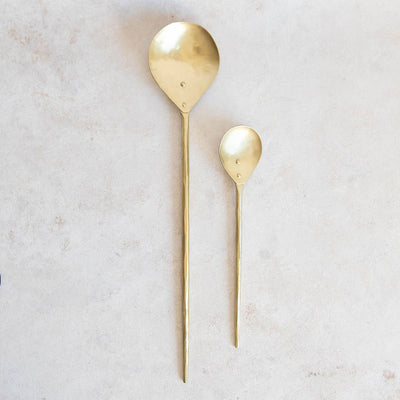 Hand Forged Spoon Set - Brass