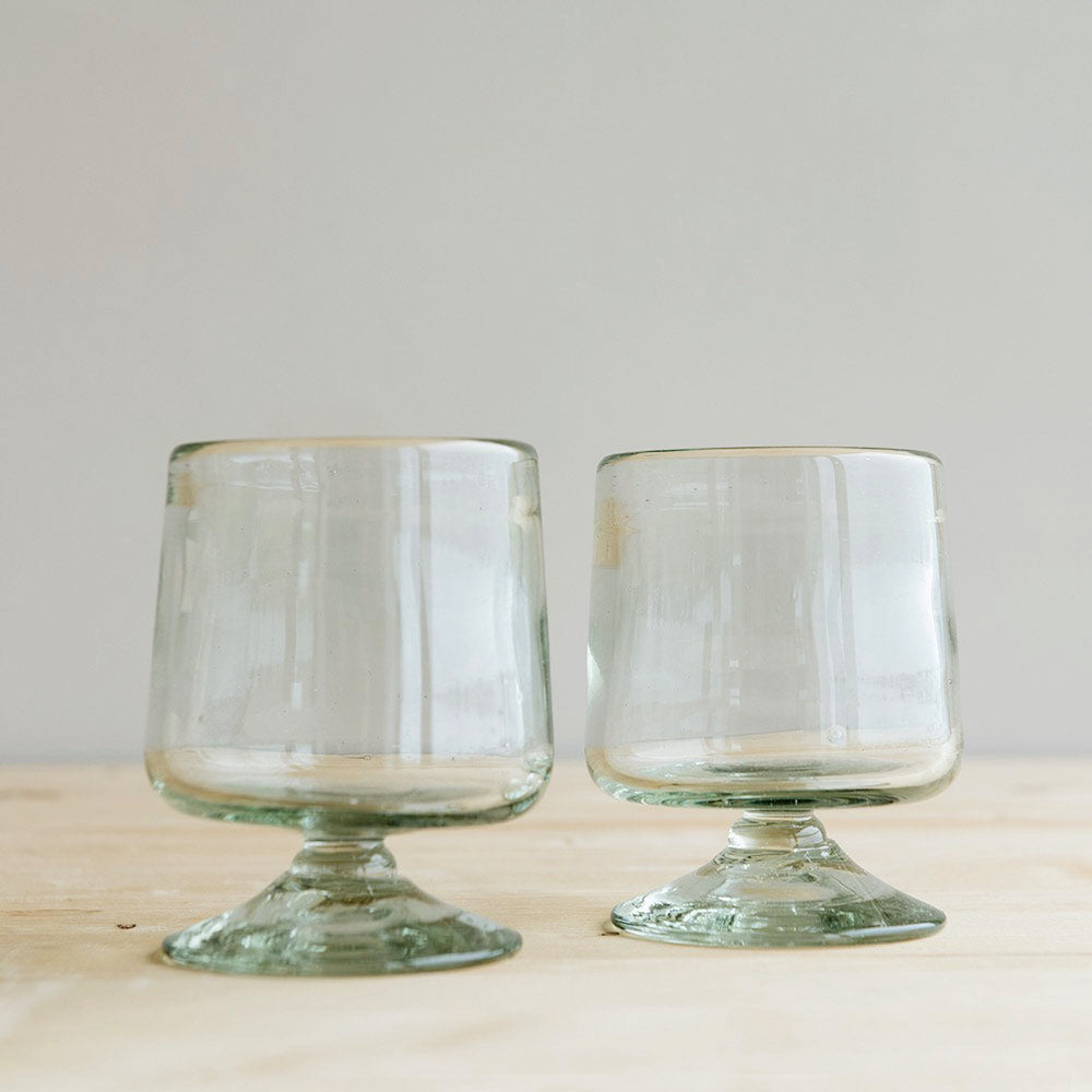 Handblown Short Stemmed Glass Set