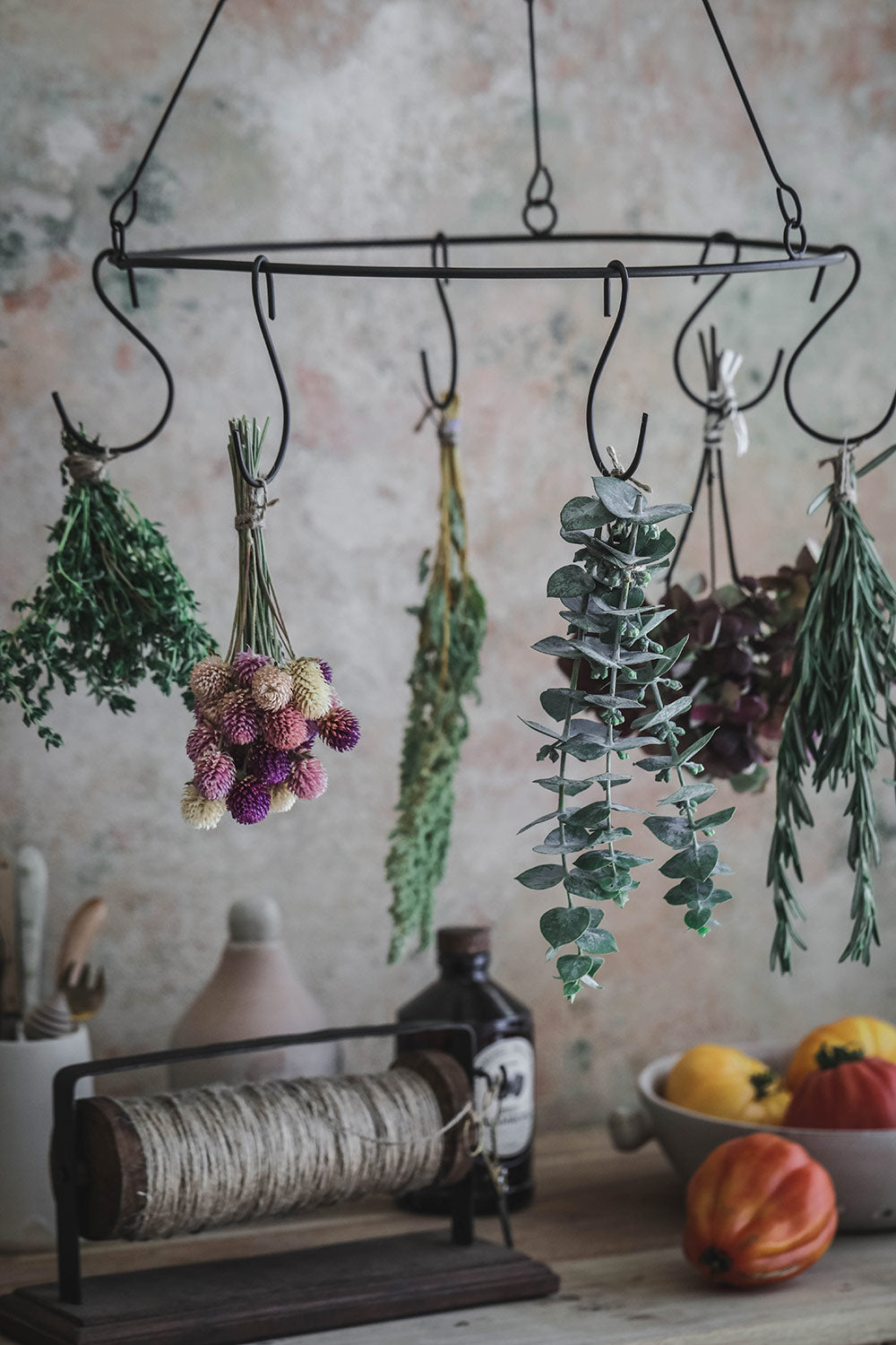 Hanging Iron Herb Rack