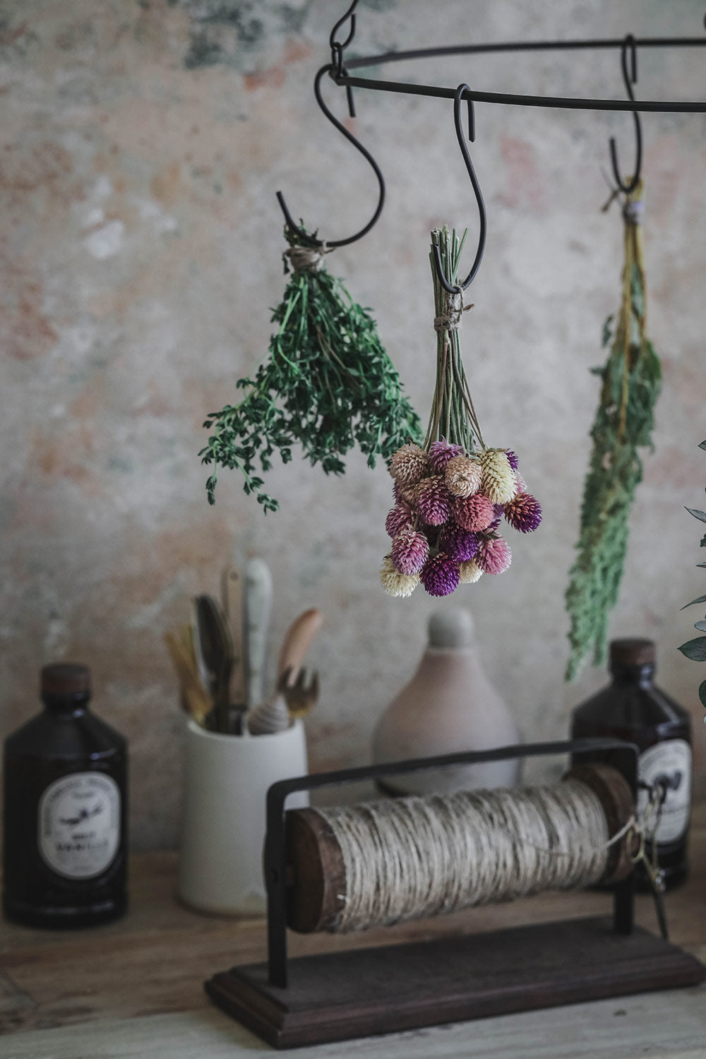 Hanging Iron Herb Rack