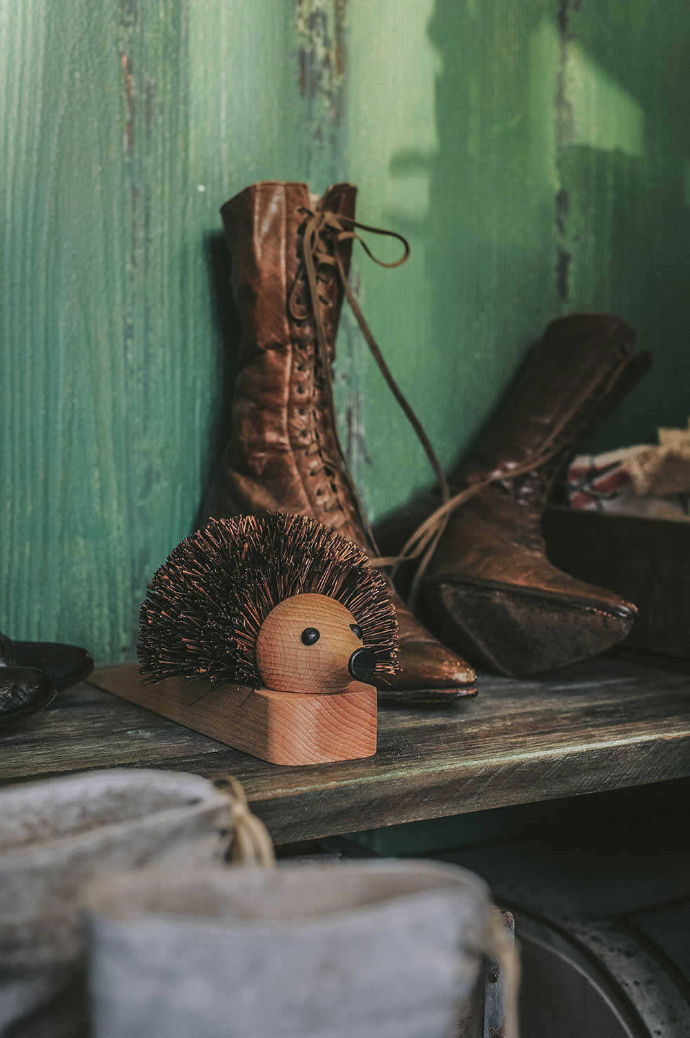 Hedgehog Wooden Door Stopper