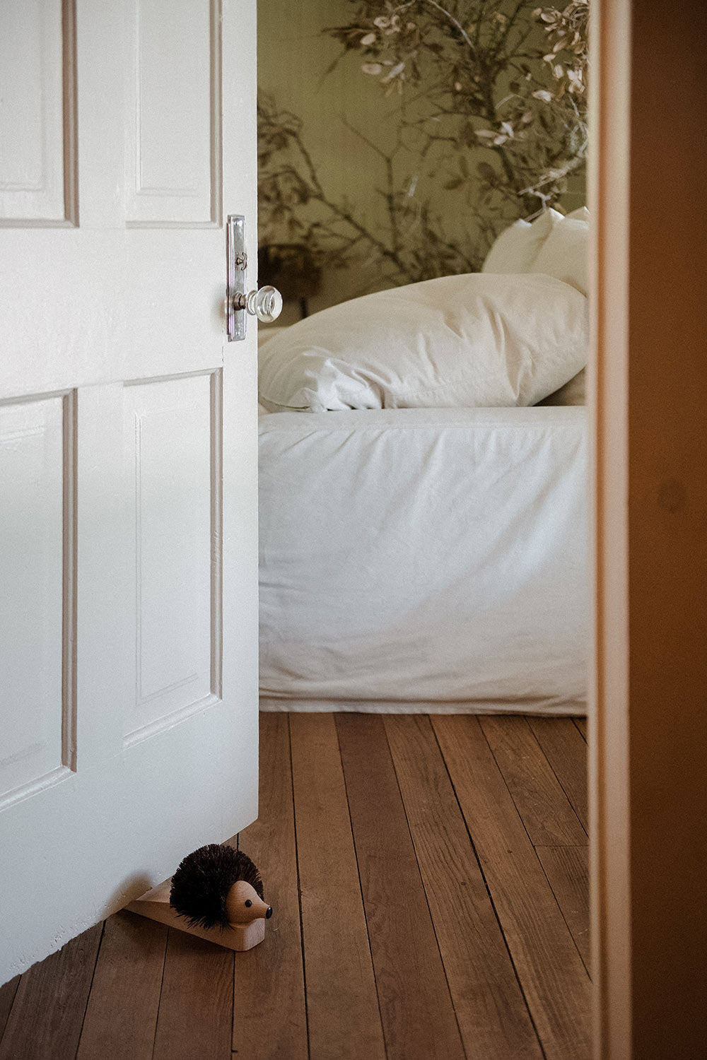 Hedgehog Wooden Door Stopper