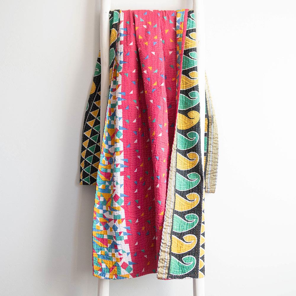 One-of-a-kind Kantha Quilt - KT6086