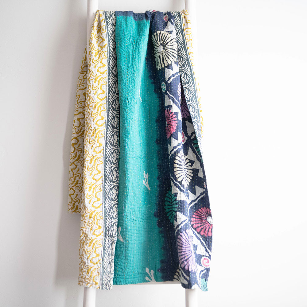 One-of-a-kind Kantha Quilt - KT6474