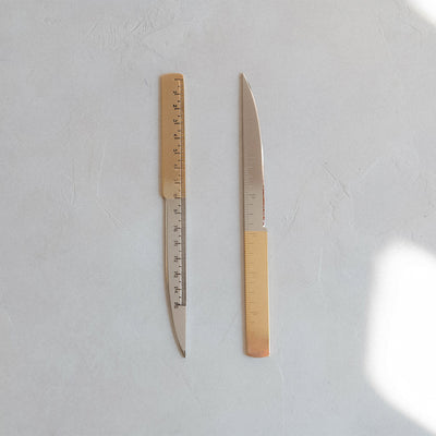 Gold Plated Letter Opener & Ruler