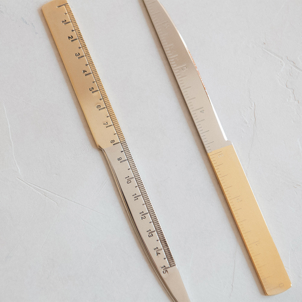 Gold Plated Letter Opener & Ruler