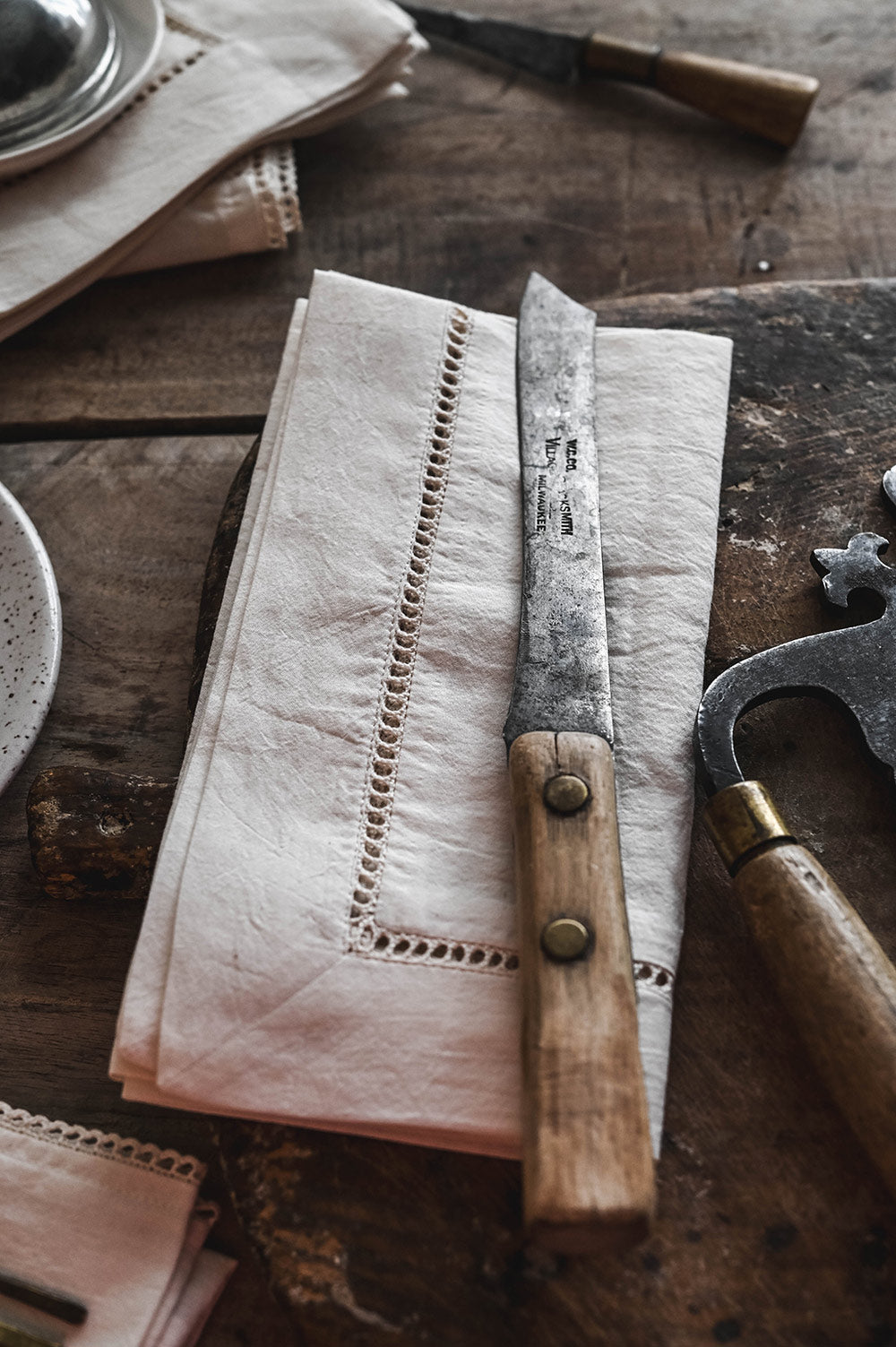 Lightweight Chain Stitch Cotton Kitchen Textiles