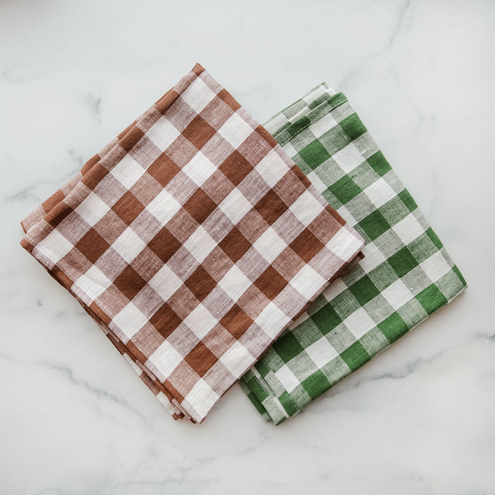 Gingham Linen Napkin Set