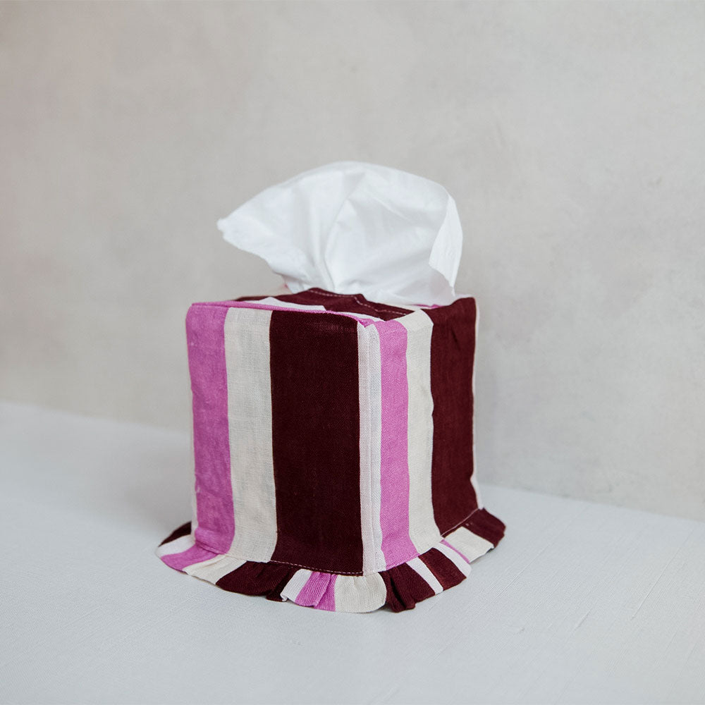 Linen Tissue Cover - Berry