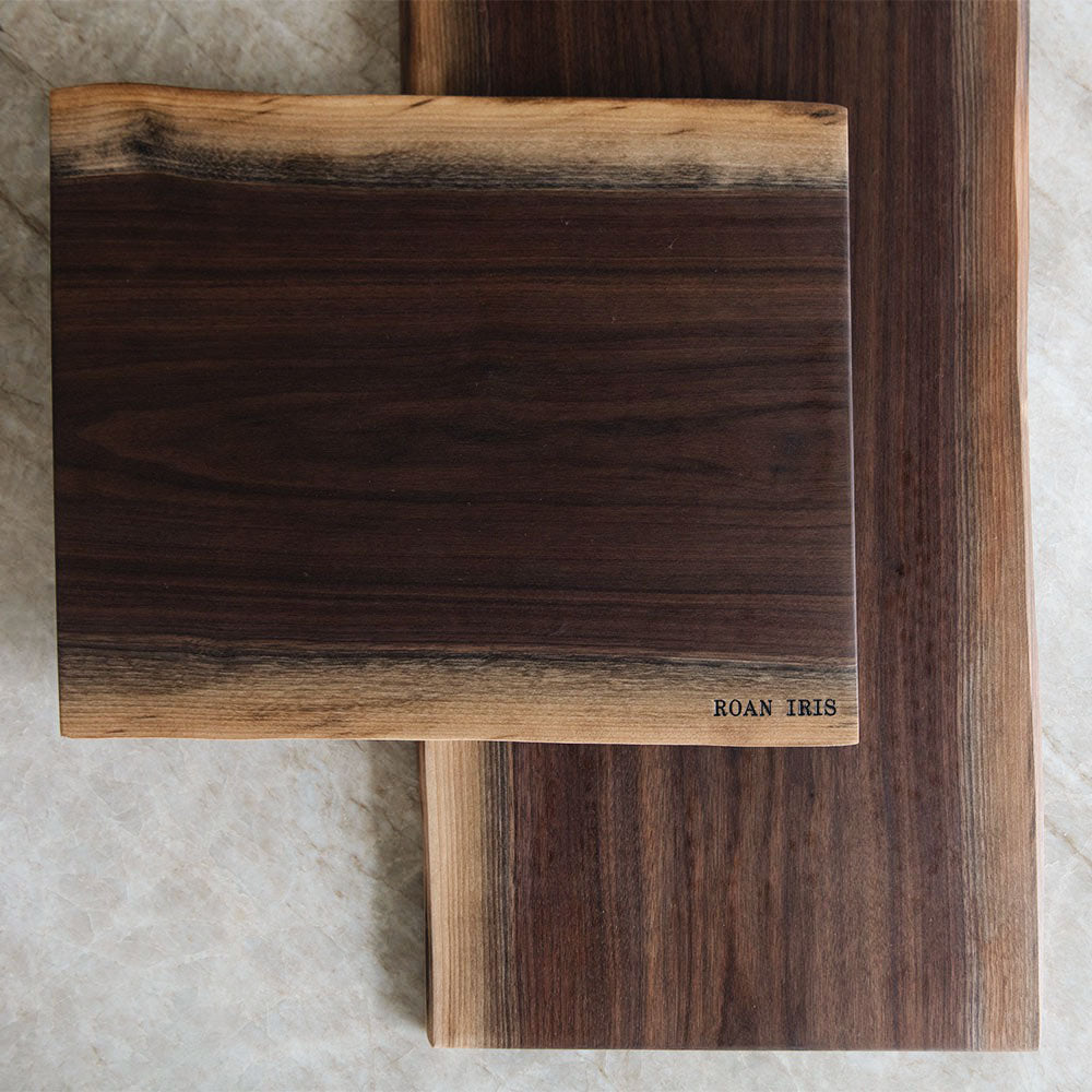 Roan Iris Live Edge Walnut Cutting Board