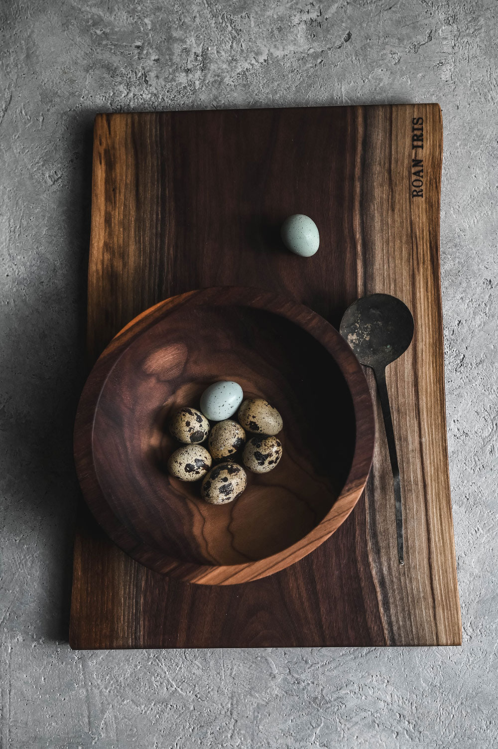 Roan Iris Live Edge Walnut Cutting Board