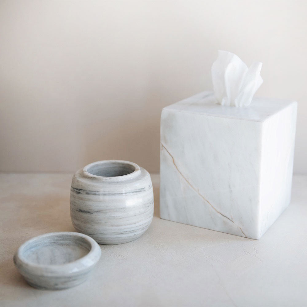 Hand-carved Marble Tissue Box Cover