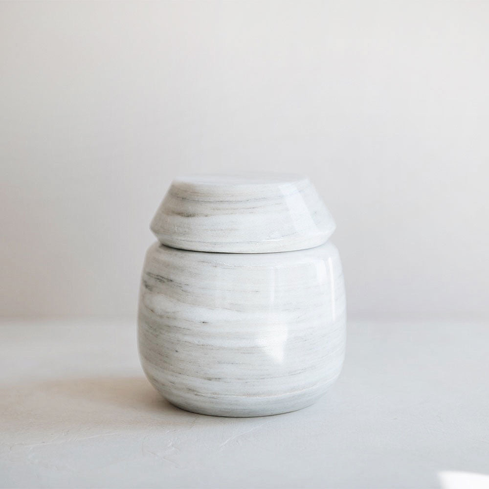 Hand-carved Marble Canister