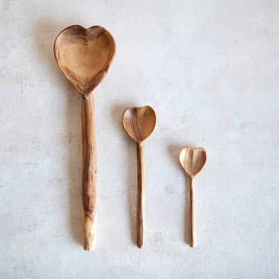 Wild Olive Wood Heart Spoon