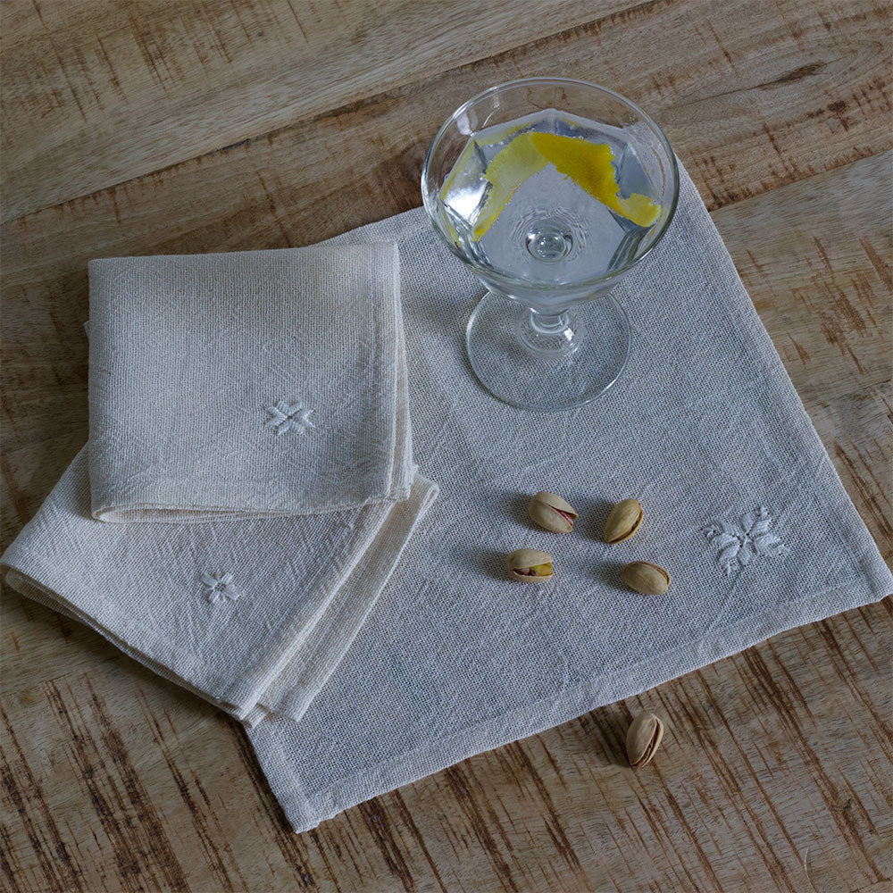 Handcrafted Needlework Napkin Trio