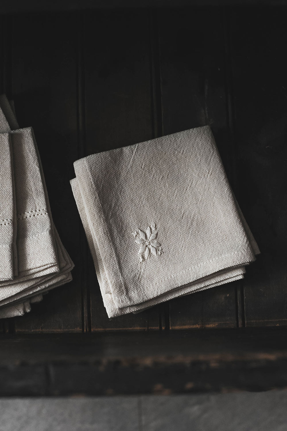 Handcrafted Needlework Napkin Trio