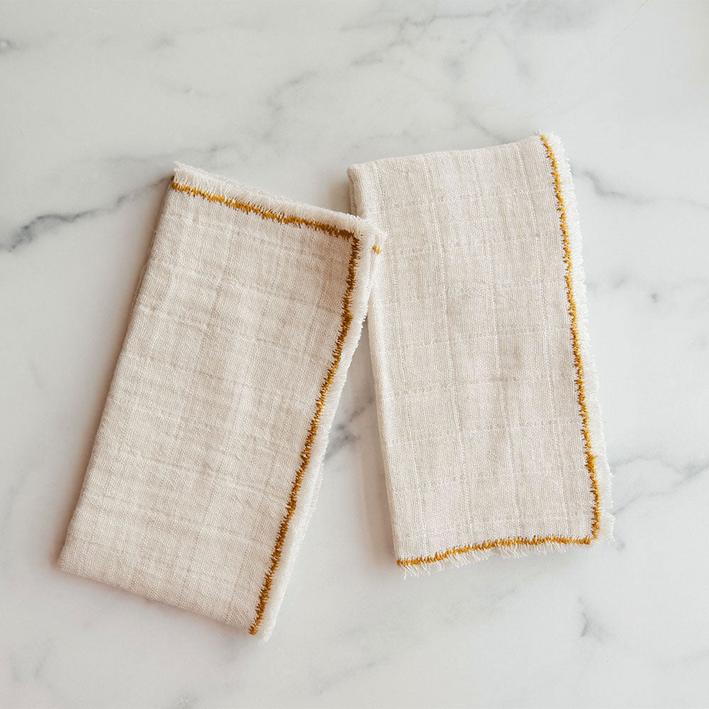 Ochre Stitch Napkin Set