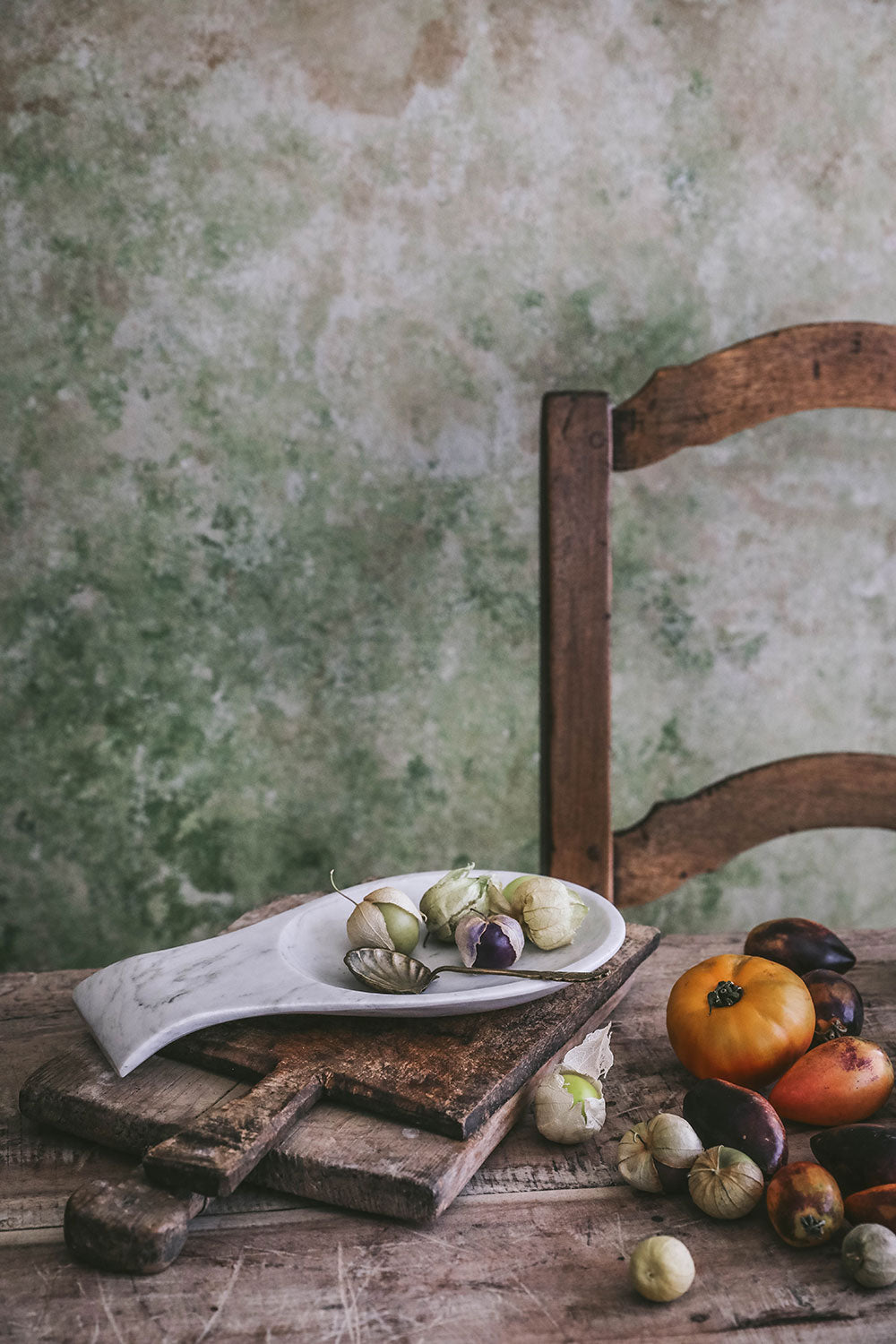 Oversized Marble Spoon Rest - Light