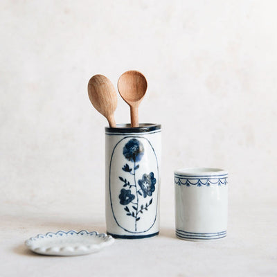 Hand-painted Porcelain Posy Dish - Indigo