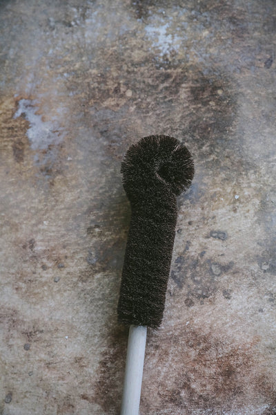 Palm Fiber Bottle Brush with Handle