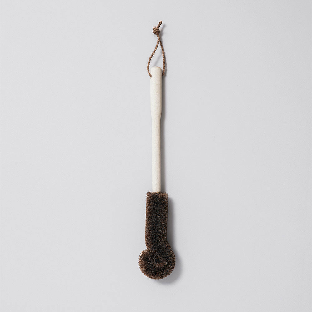 Palm Fiber Bottle Brush with Handle
