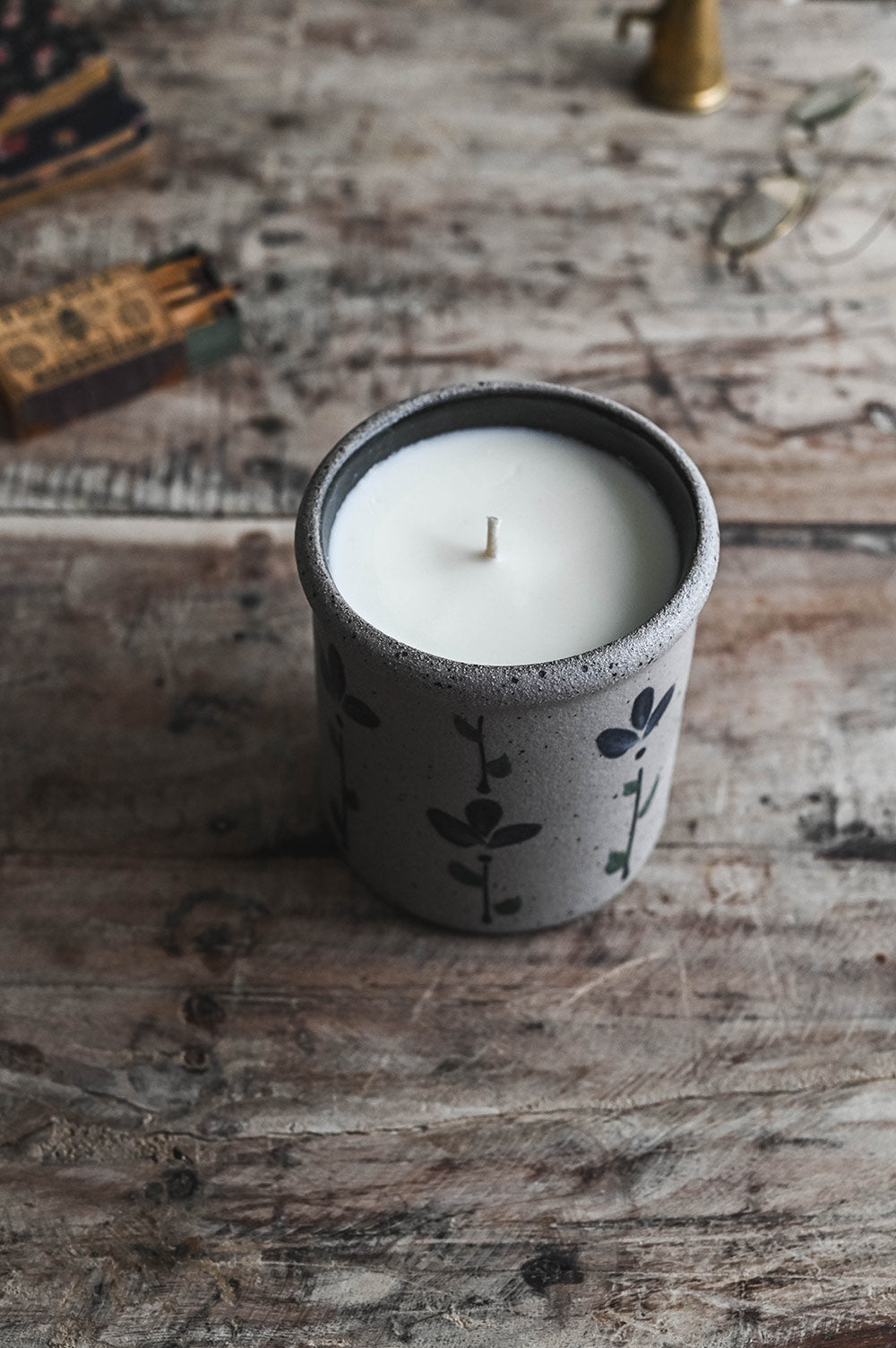 Ceramic Bloom Candle Crock