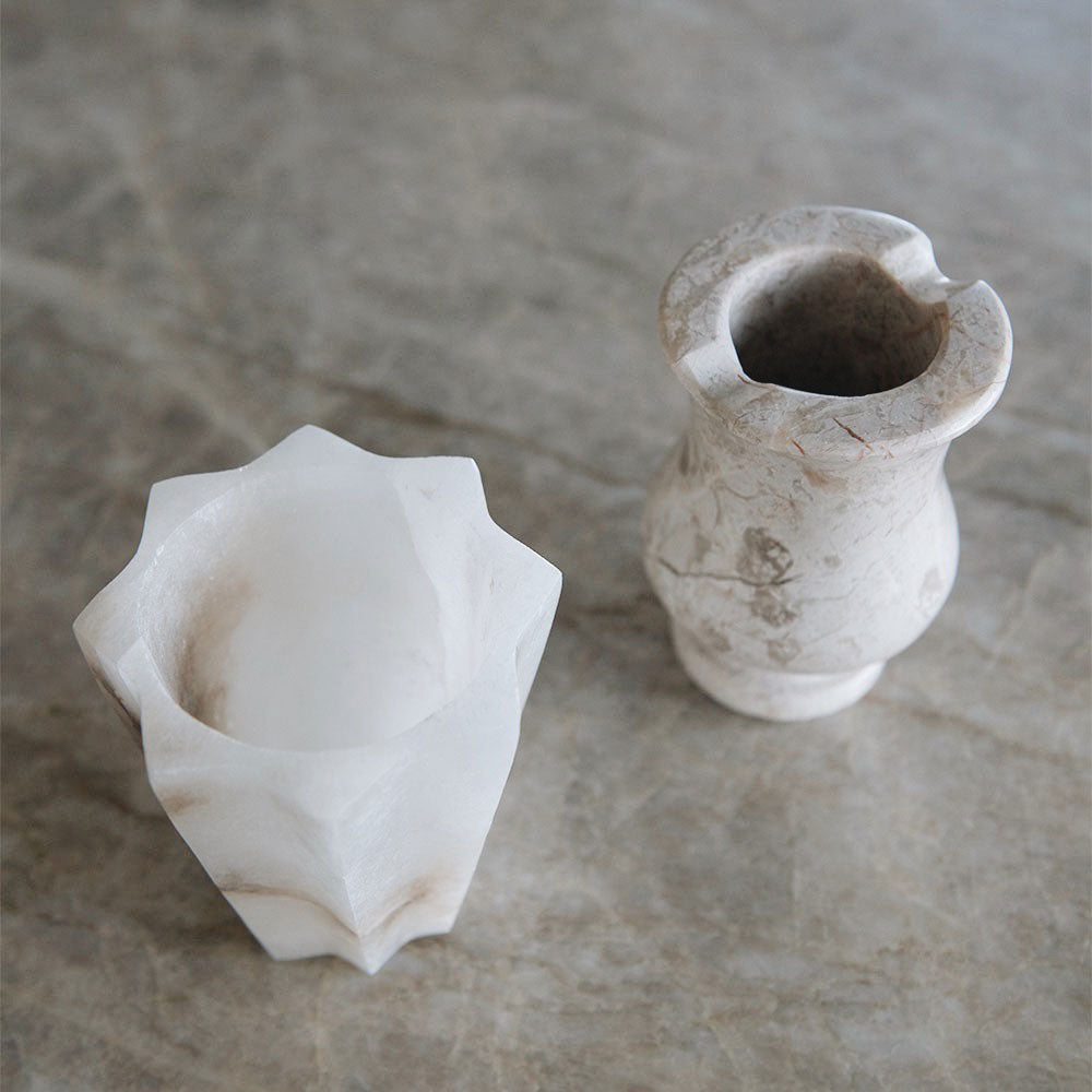 Fluted Alabaster Vessel