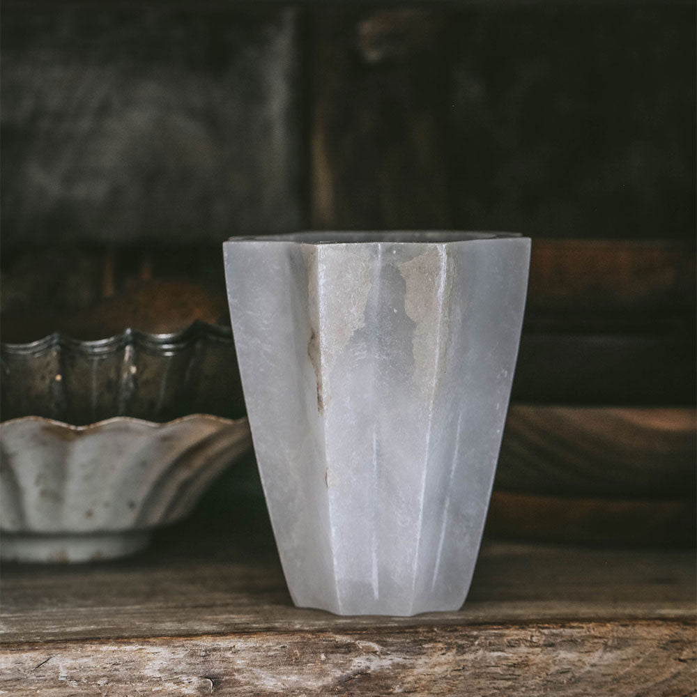 Fluted Alabaster Vessel