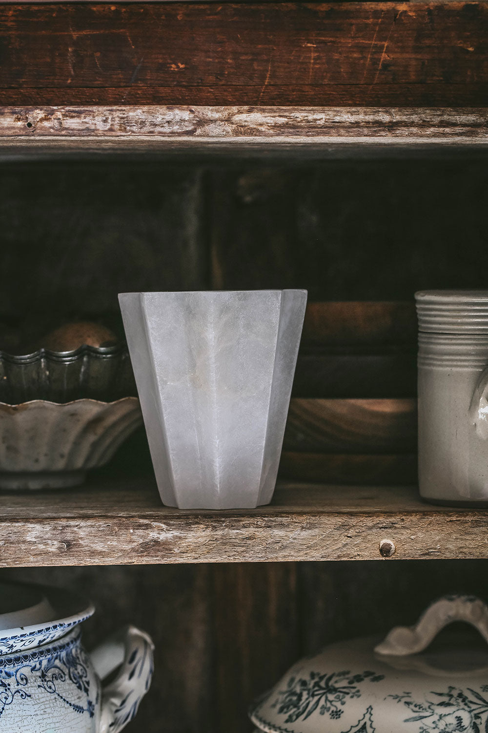 Fluted Alabaster Vessel
