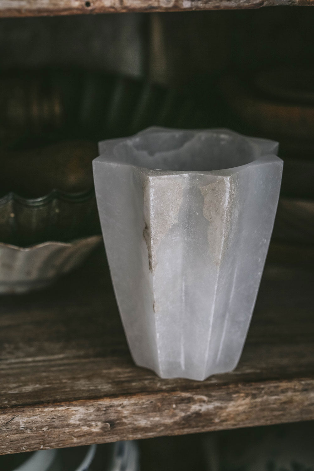 Fluted Alabaster Vessel