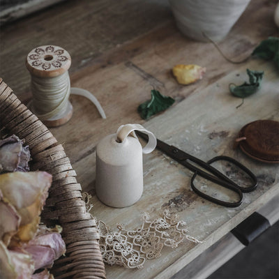 Ceramic Bell with Velvet Ribbon