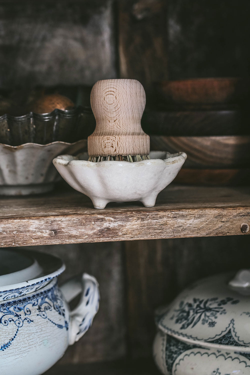 Petite Footed Ceramic Petal Bowl