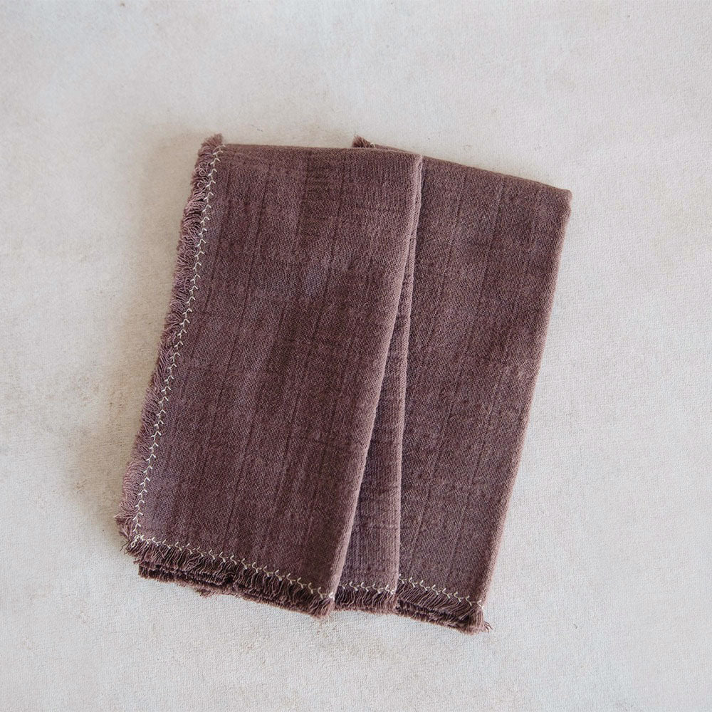 Delicate Branch Napkin Set - Plum