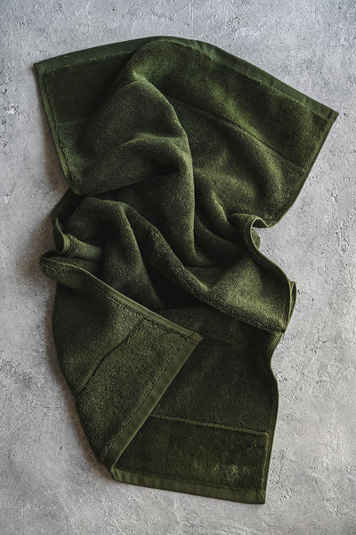 Plush Turkish Towel - Evergreen