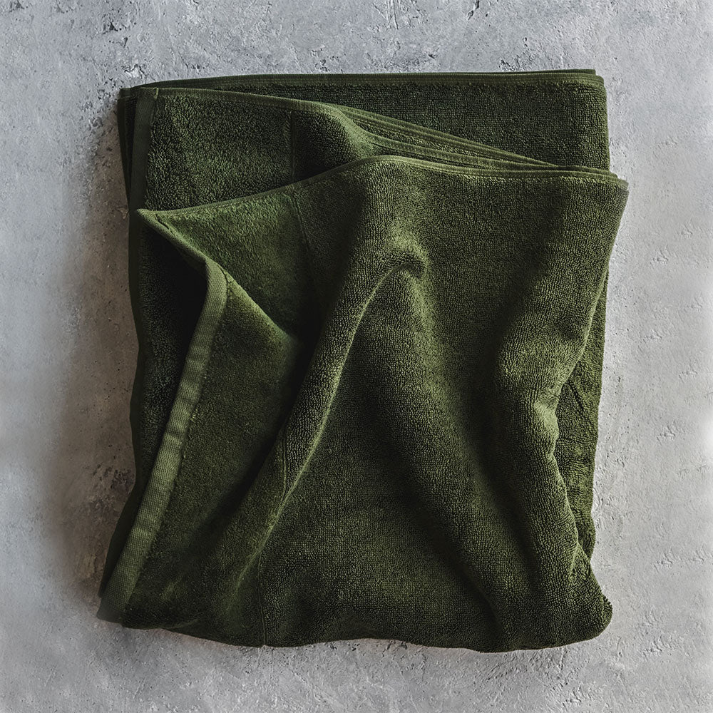 Plush Turkish Towel - Evergreen