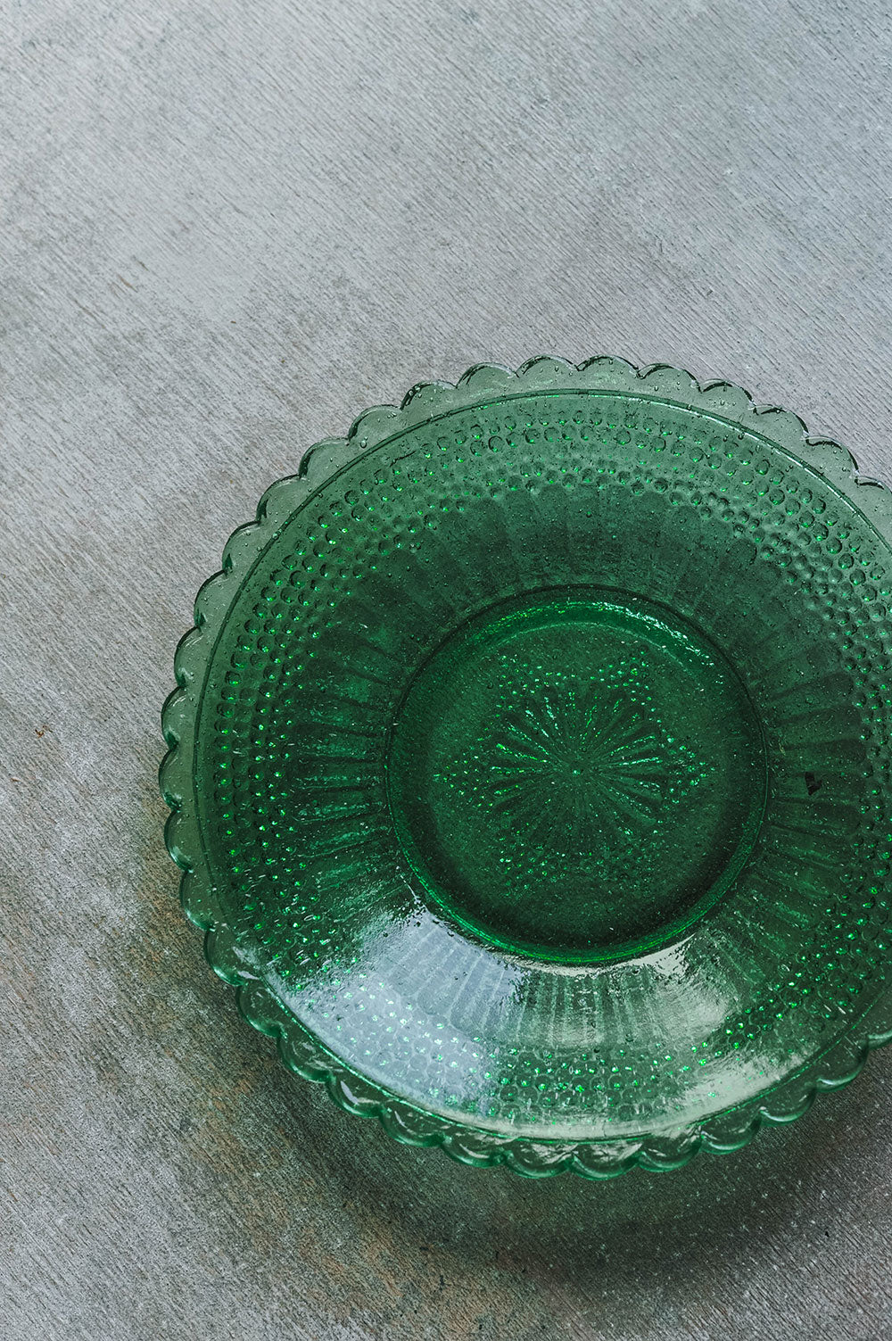 Hand-Pressed Recycled Glass Plate