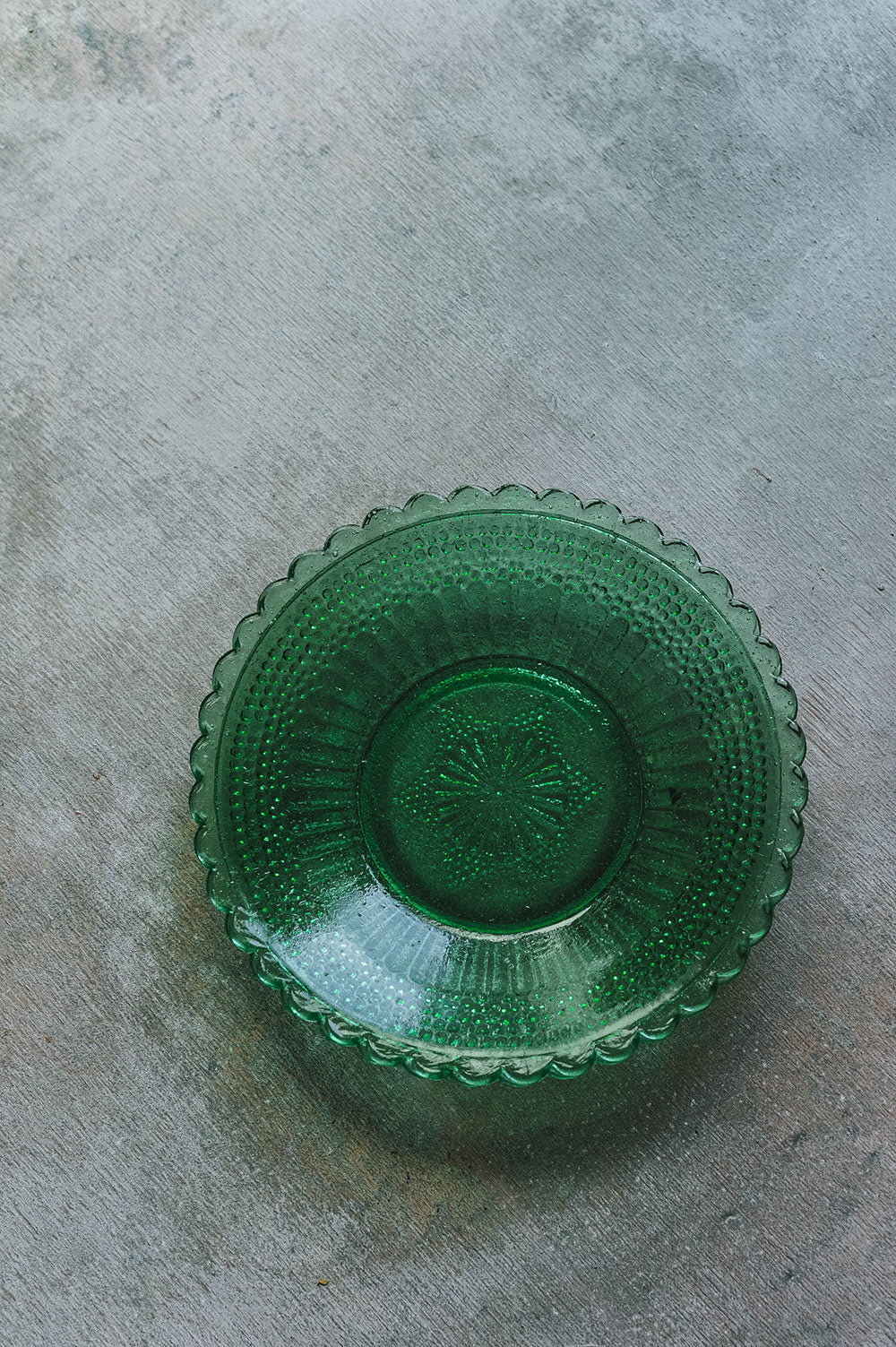 Hand-Pressed Recycled Glass Plate