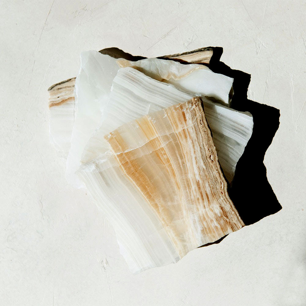 Raw Edge Onyx Coaster Set