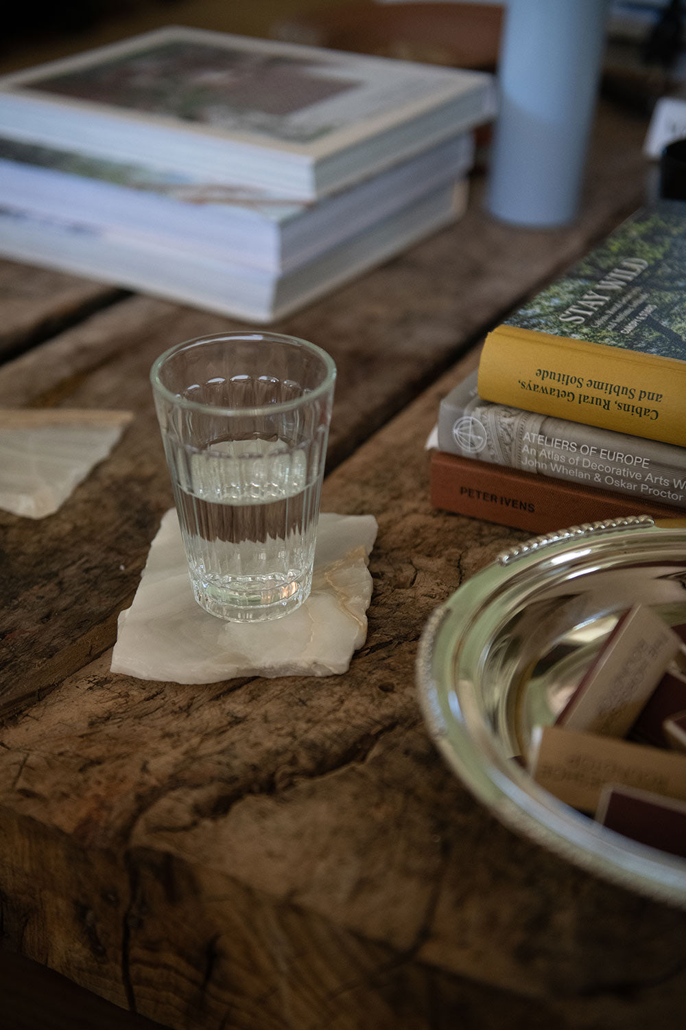 Raw Edge Onyx Coaster Set