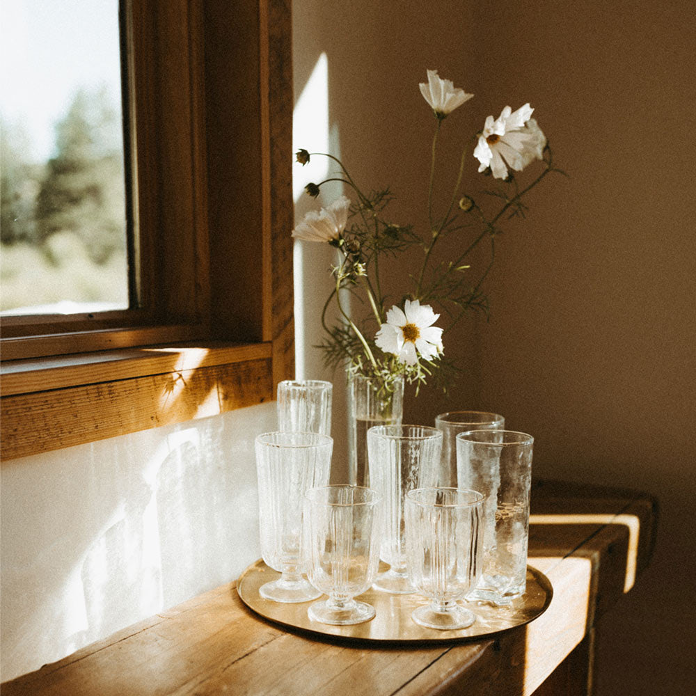 Ripple Ridge Water Glass