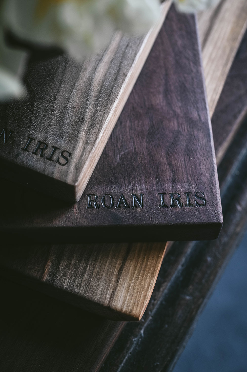 Roan Iris Live Edge Walnut Cutting Board