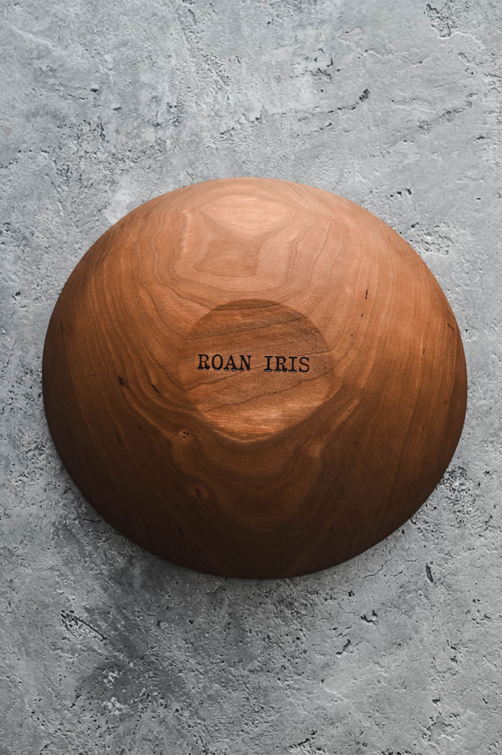Roan Iris Cherry Wood Bowl